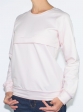 Sweat d'allaitement rose pale profil