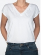 T-shirt réversible blanc face col V