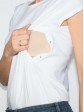 T-shirt réversible blanc fente col rond