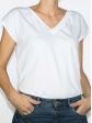T-shirt réversible blanc profil col V