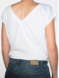 T-shirt réversible blanc dos col V