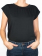 T-shirt réversible noir face col rond