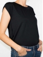 T-shirt réversible noir profil col rond
