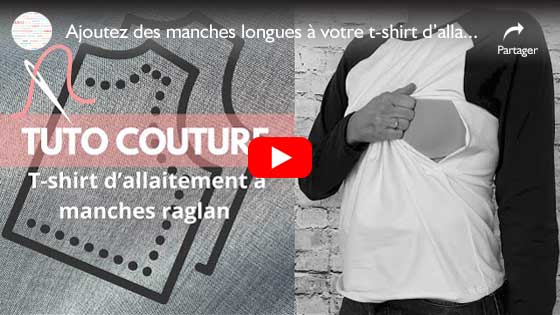 Video Tutoriel pour ajouter des manches longues à votre t-shirt d'allaitement